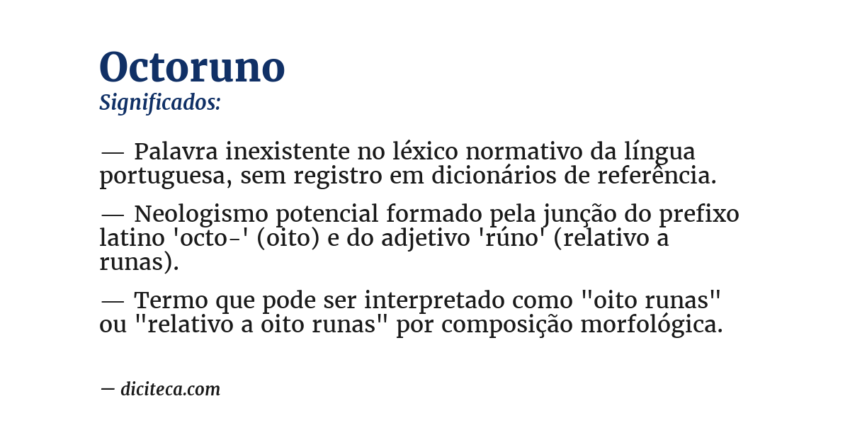 Significado de octoruno