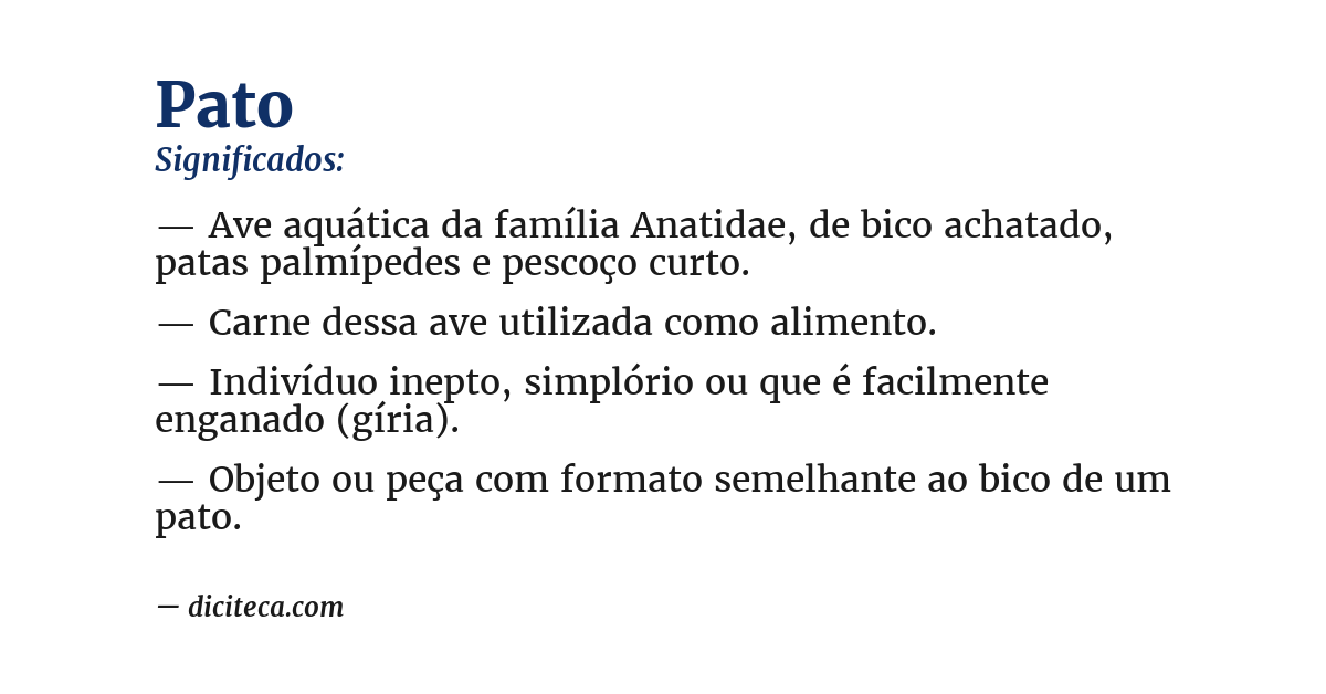 Significado de pato