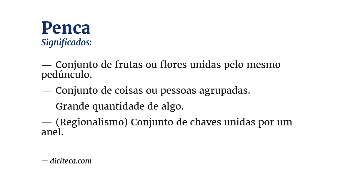 Significado de penca