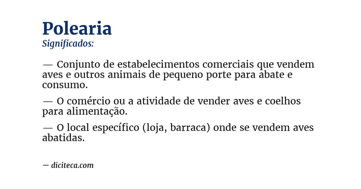 Significado de polearia