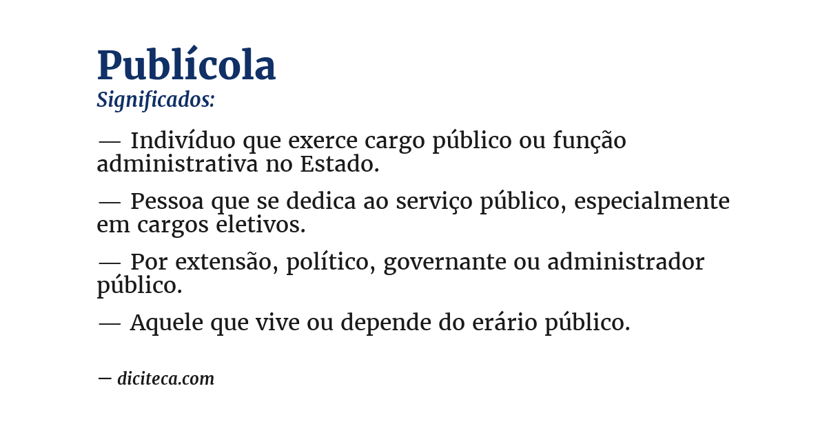 Significado de publícola