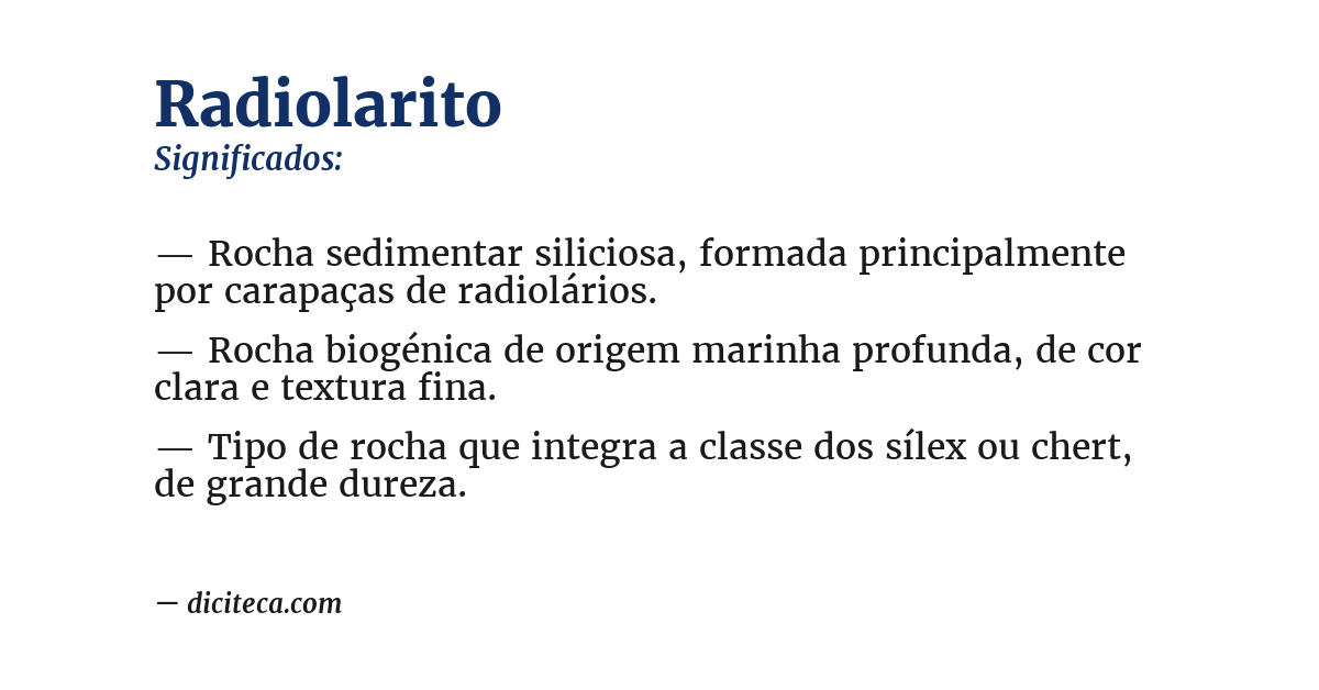 Significado de radiolarito