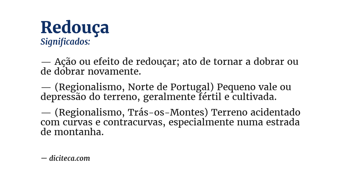 Significado de redouça