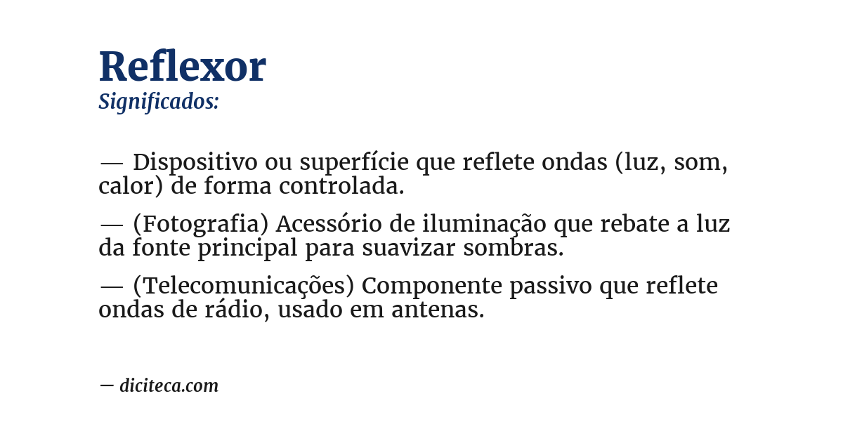 Significado de reflexor