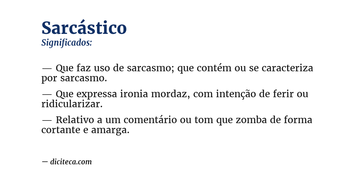 Significado de sarcástico