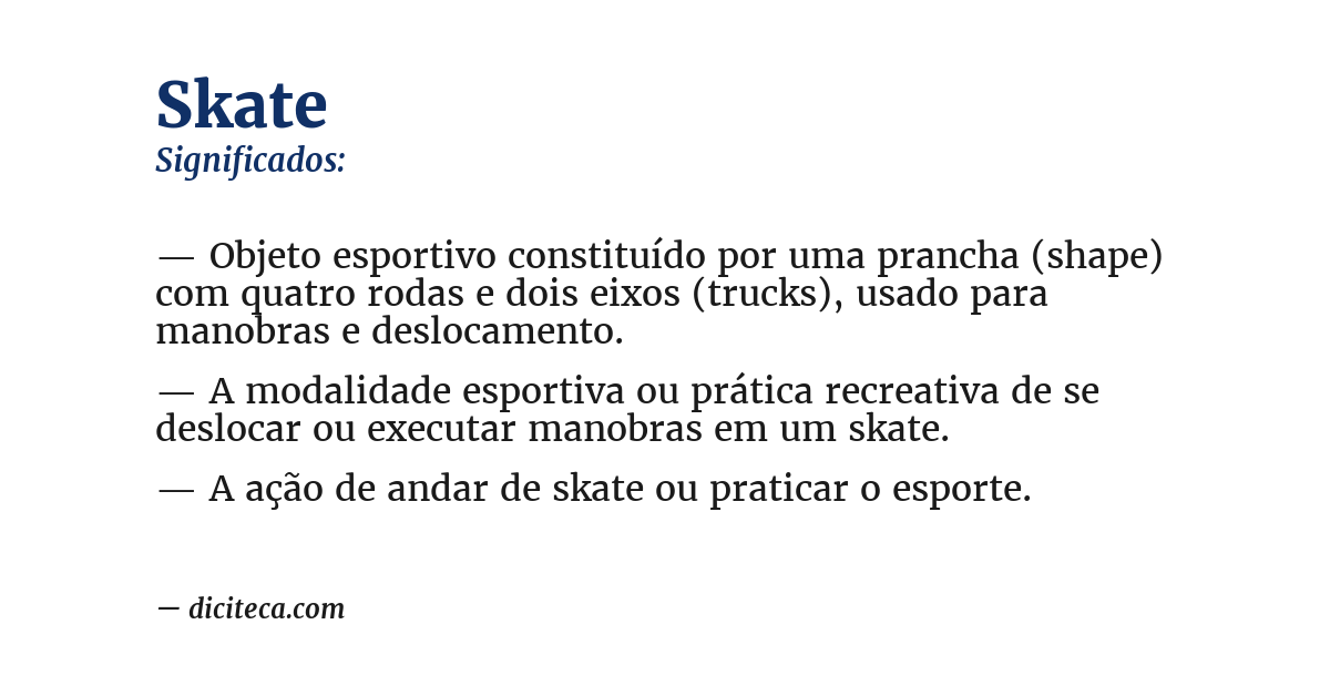Significado de skate