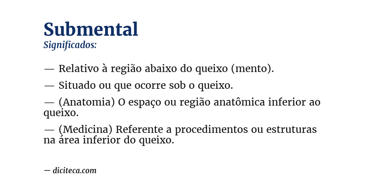 Significado de submental