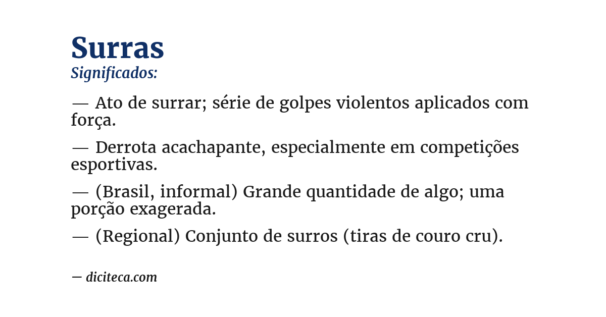 Significado de surras