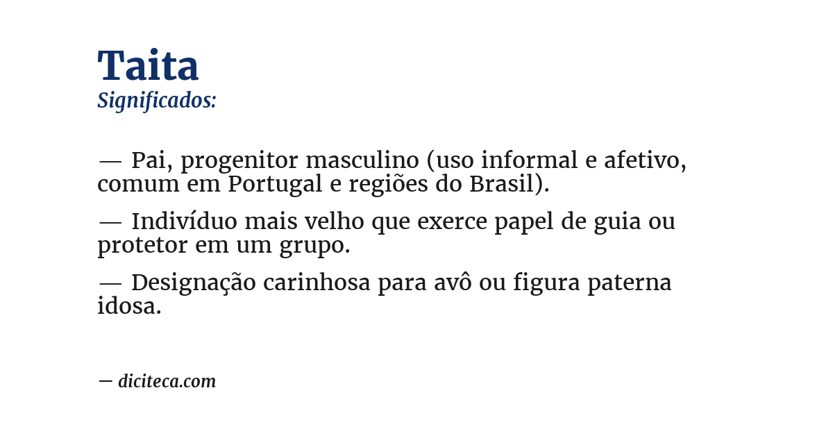 Significado de taita