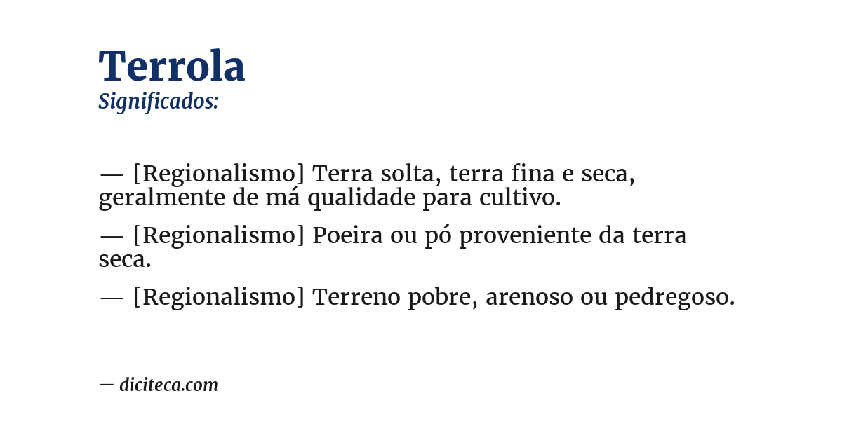 Significado de terrola