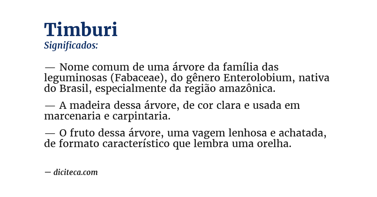 Significado de timburi