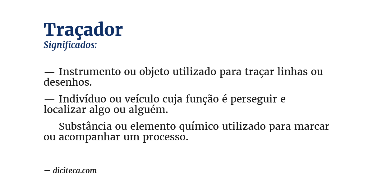 Significado de traçador