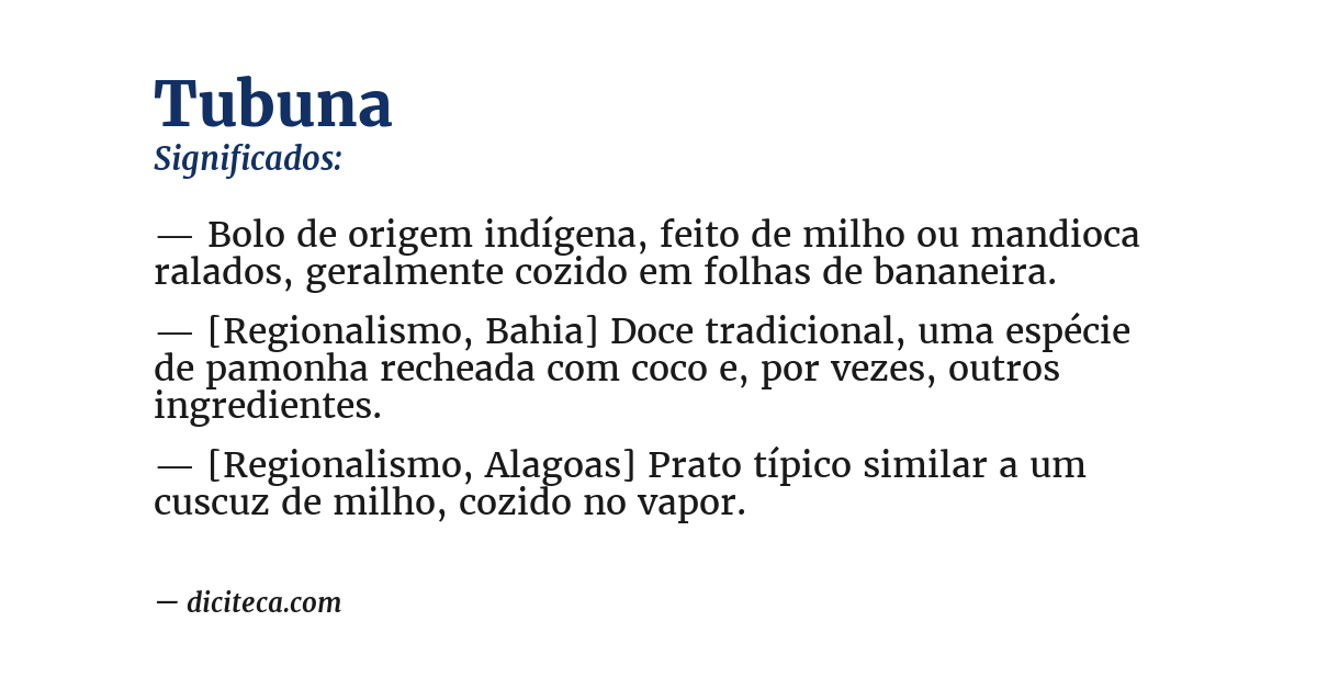 Significado de tubuna