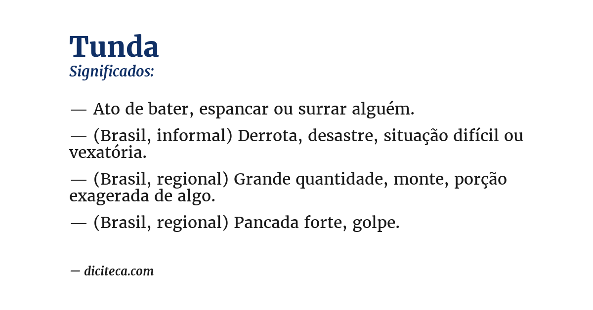 Significado de tunda