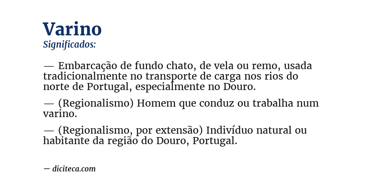 Significado de varino