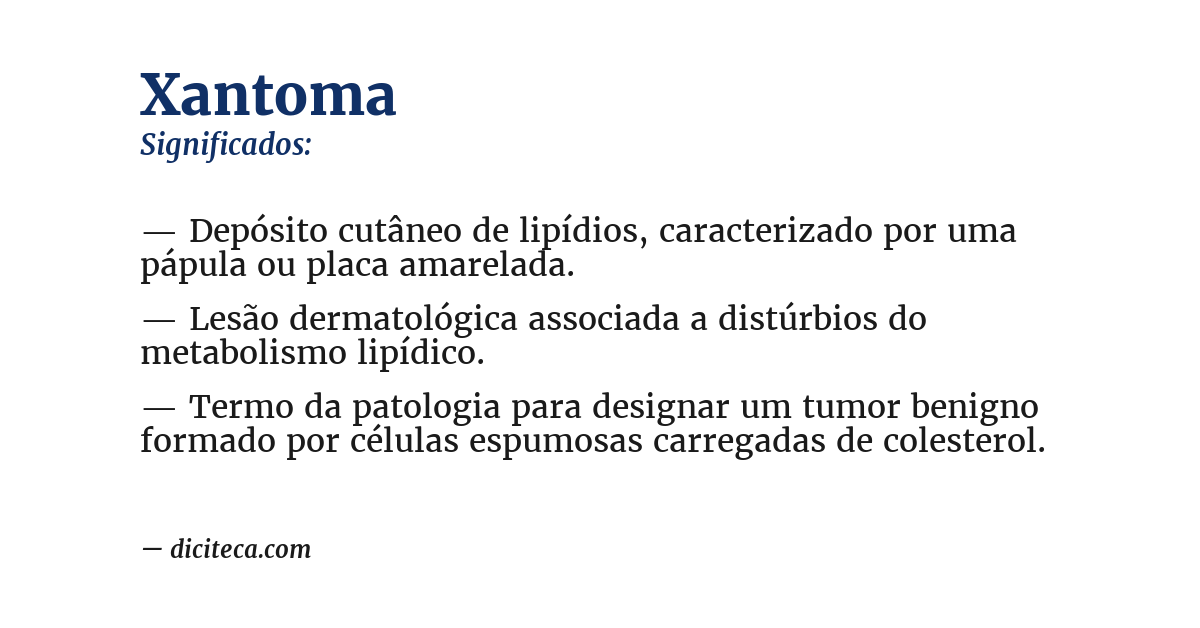 Significado de xantoma