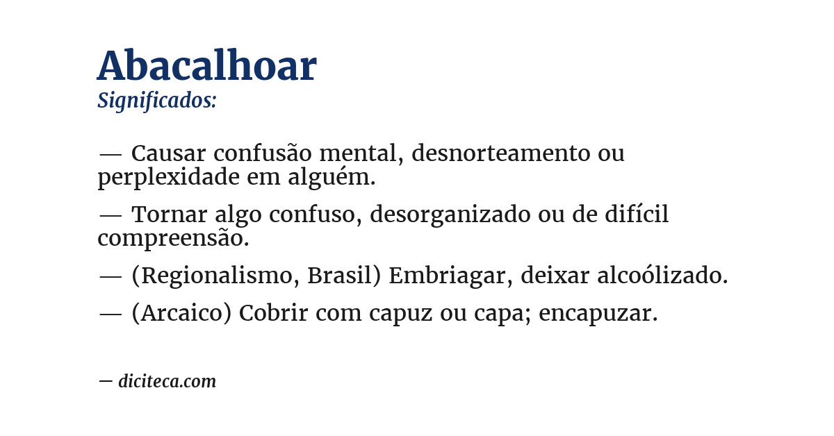 Significado de abacalhoar