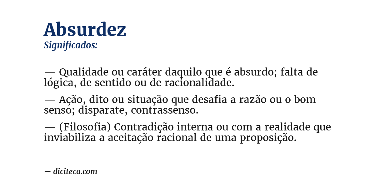 Significado de absurdez