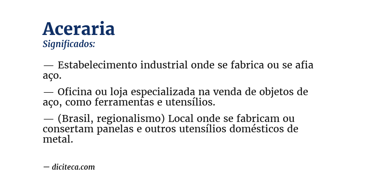 Significado de aceraria