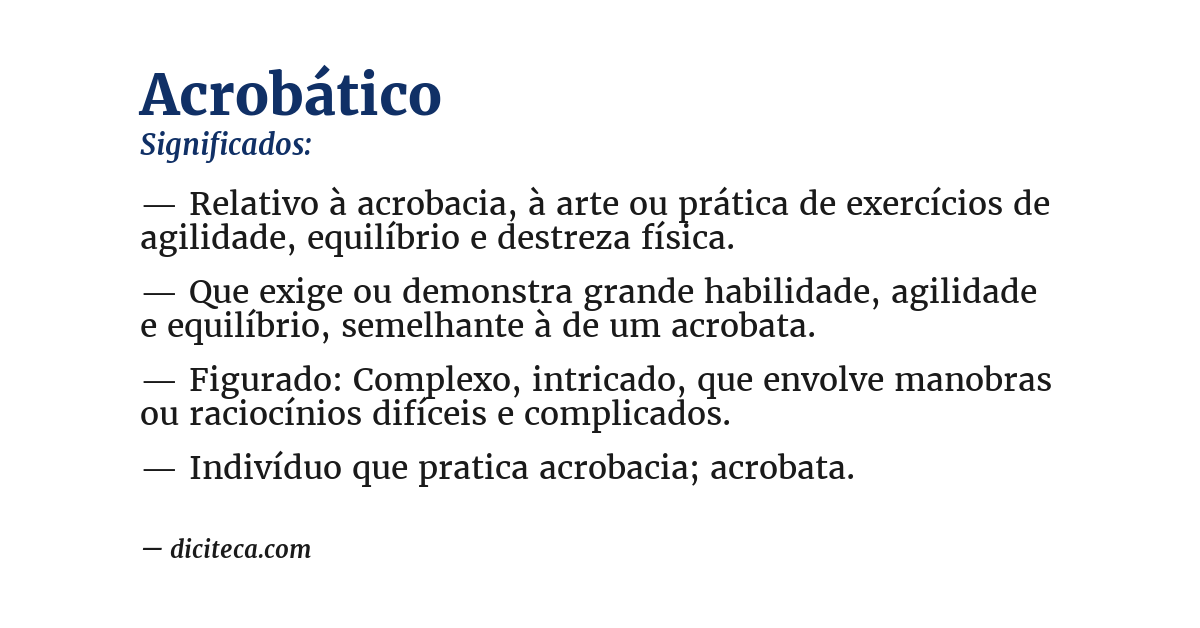Significado de acrobático