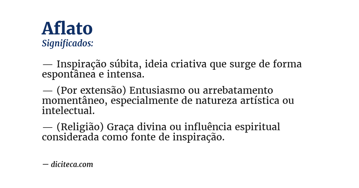 Significado de aflato