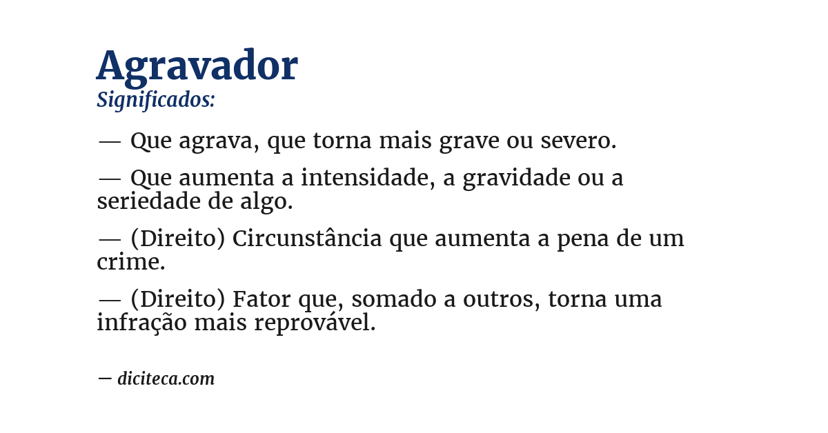 Significado de agravador