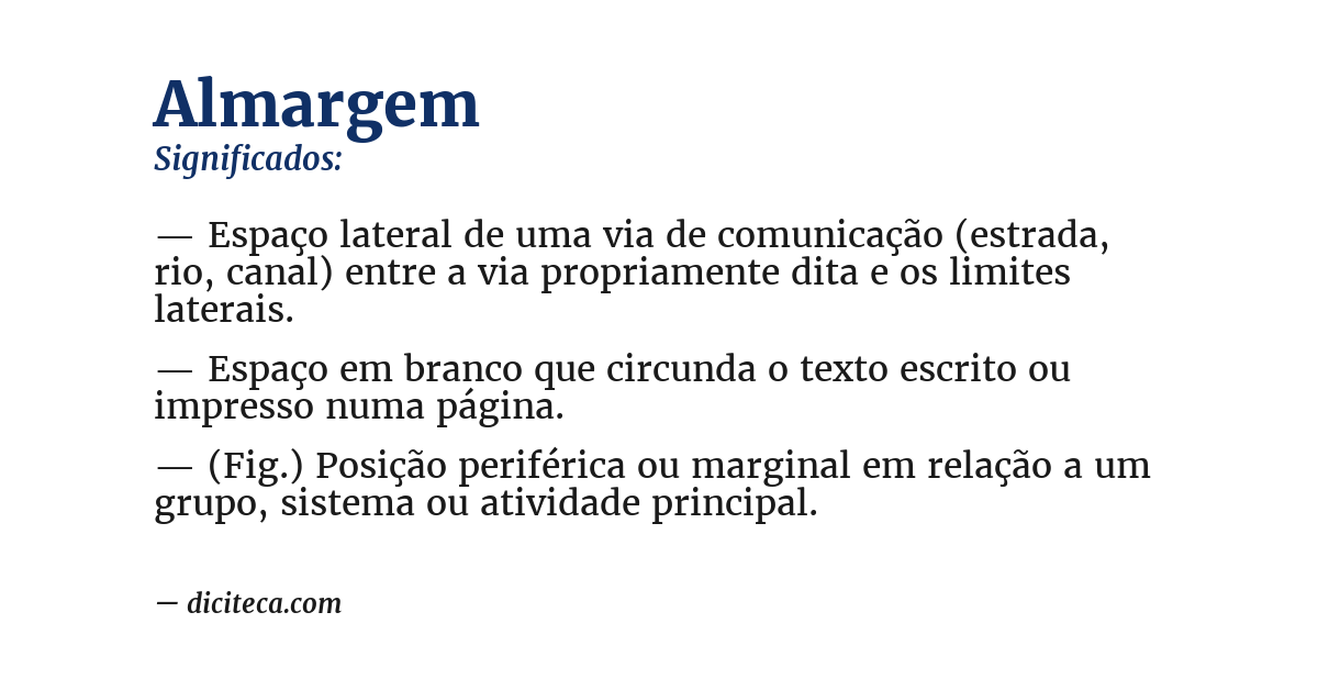 Significado de almargem