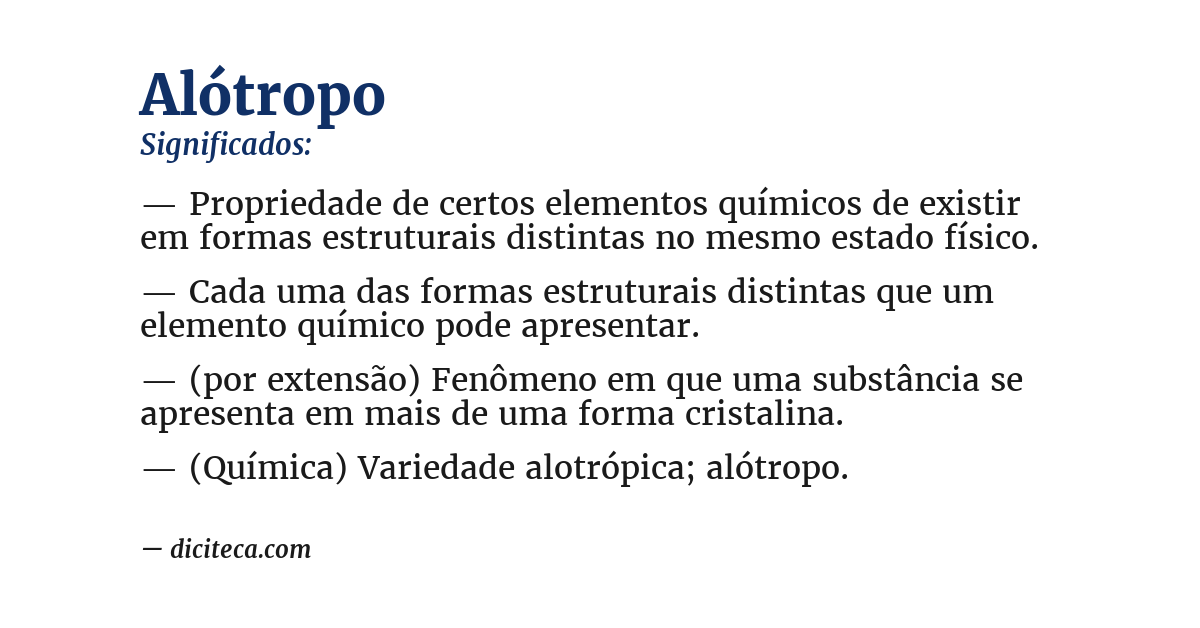 Significado de alótropo