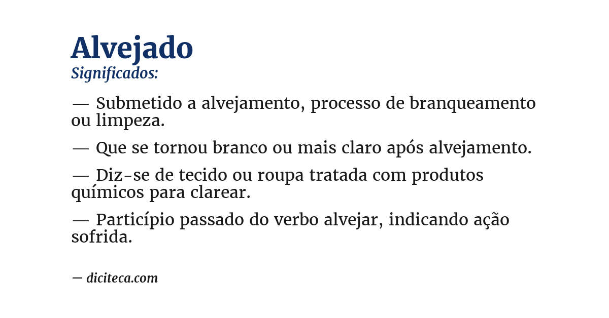 Significado de alvejado