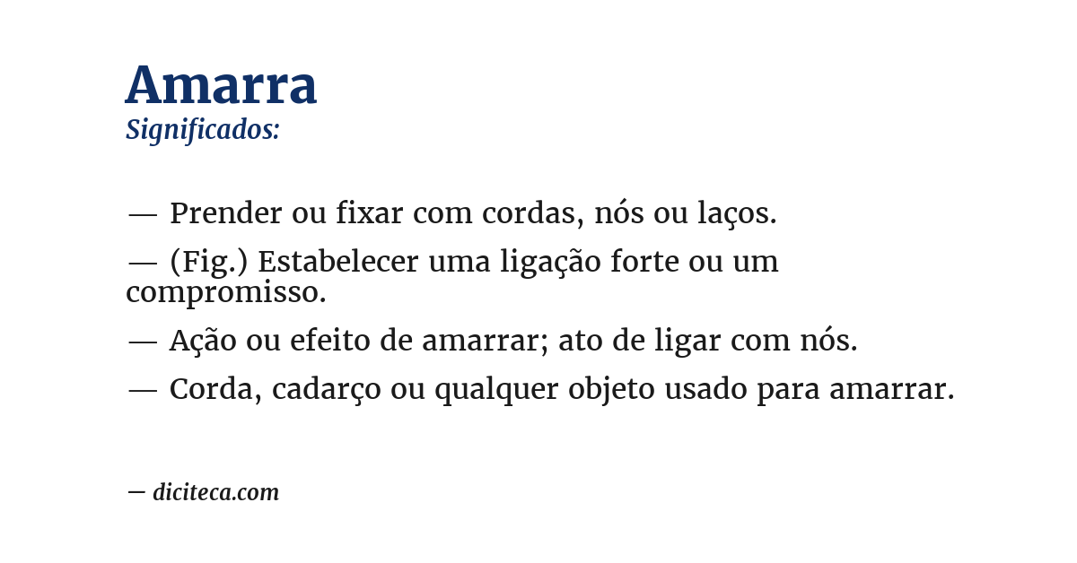Significado de amarra