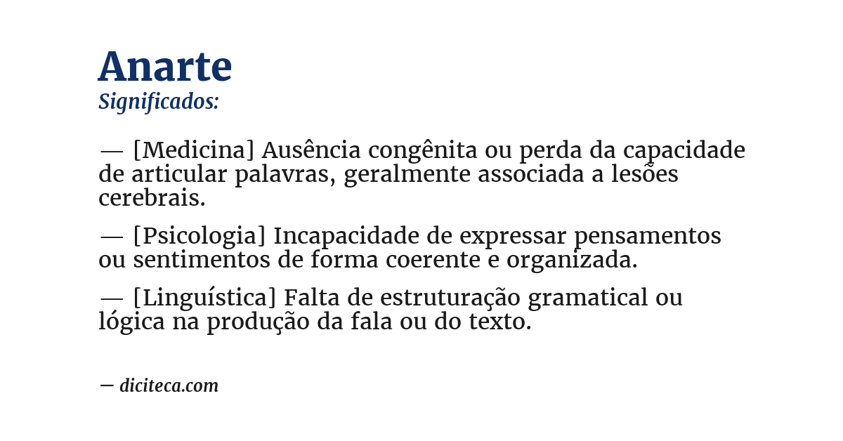 Significado de anarte