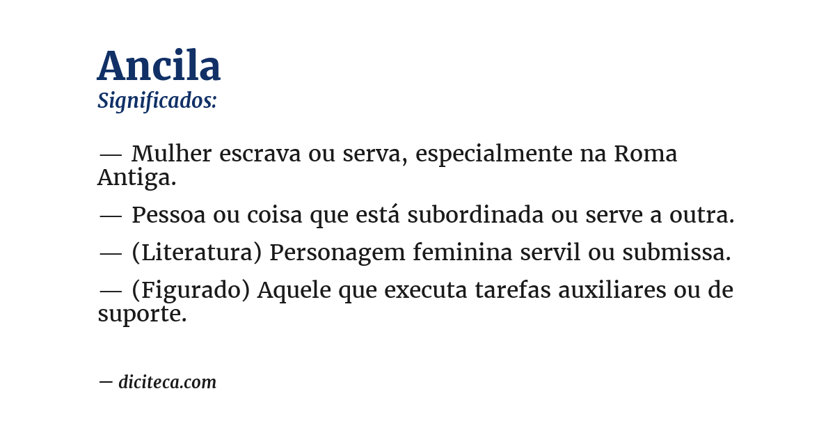 Significado de ancila