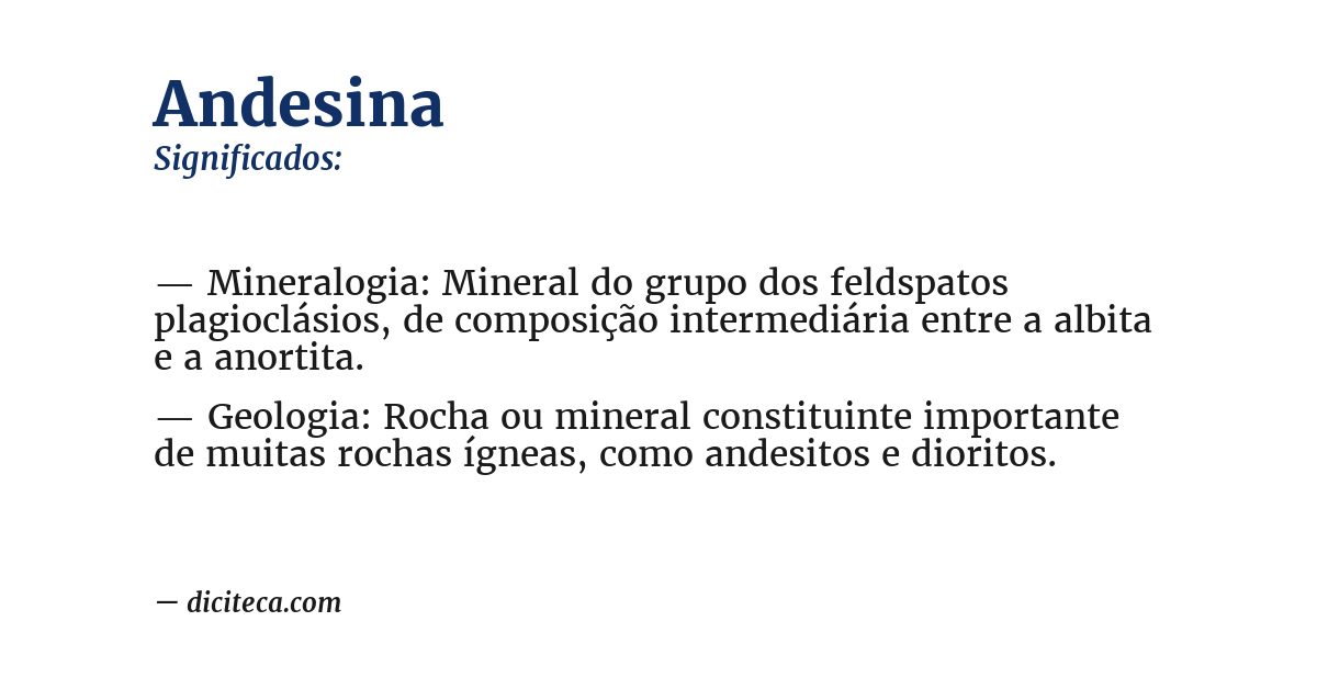 Significado de andesina