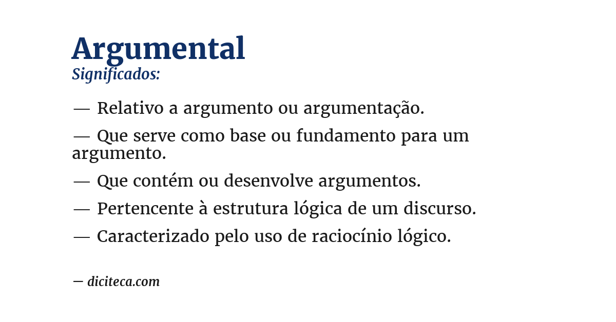 Significado de argumental