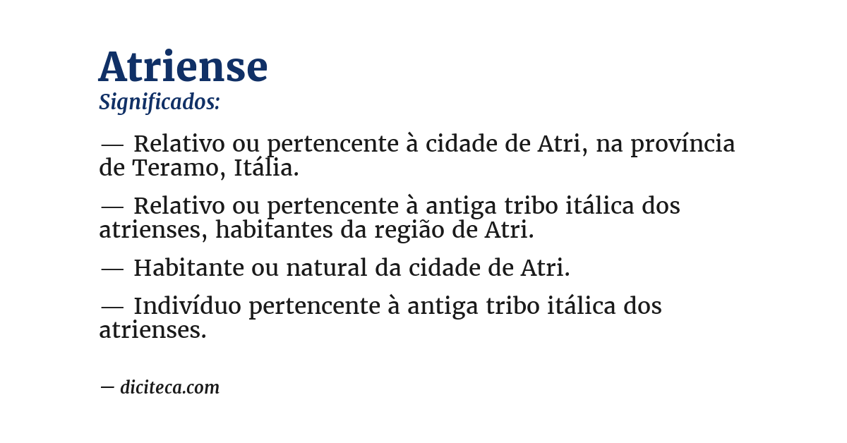 Significado de atriense