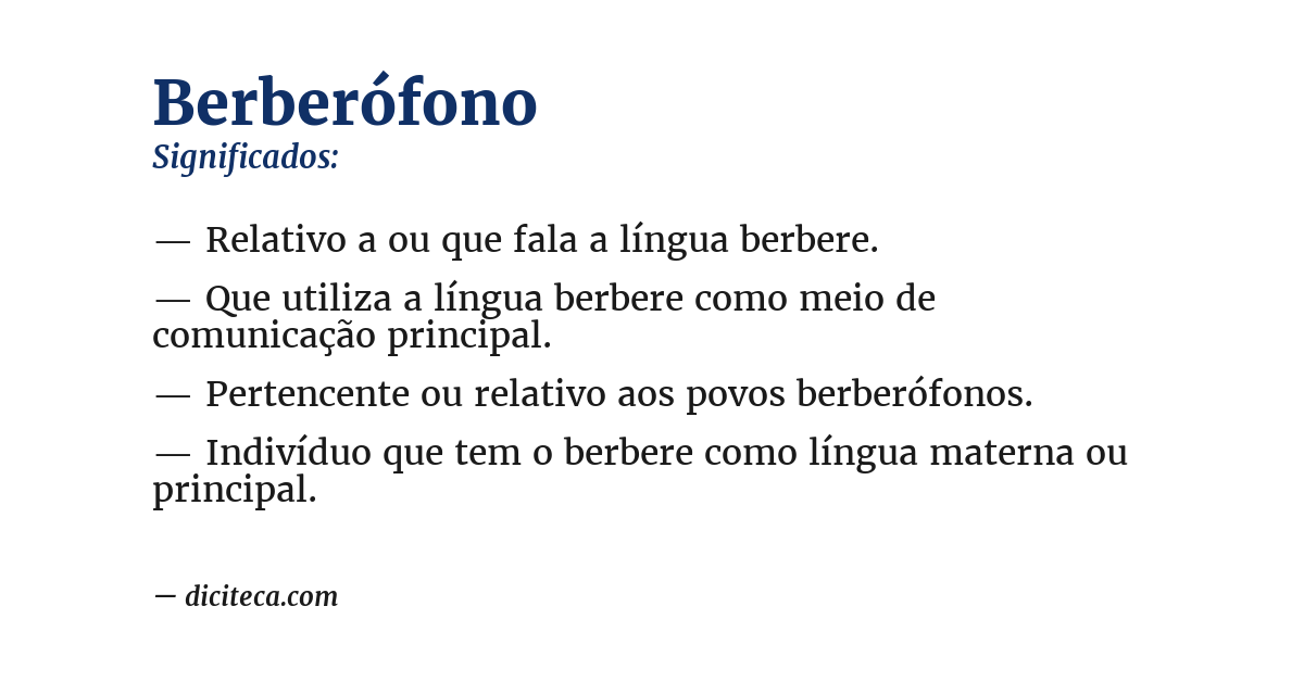 Significado de berberófono