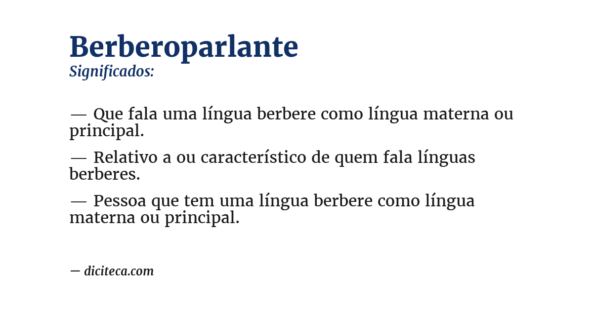 Significado de berberoparlante