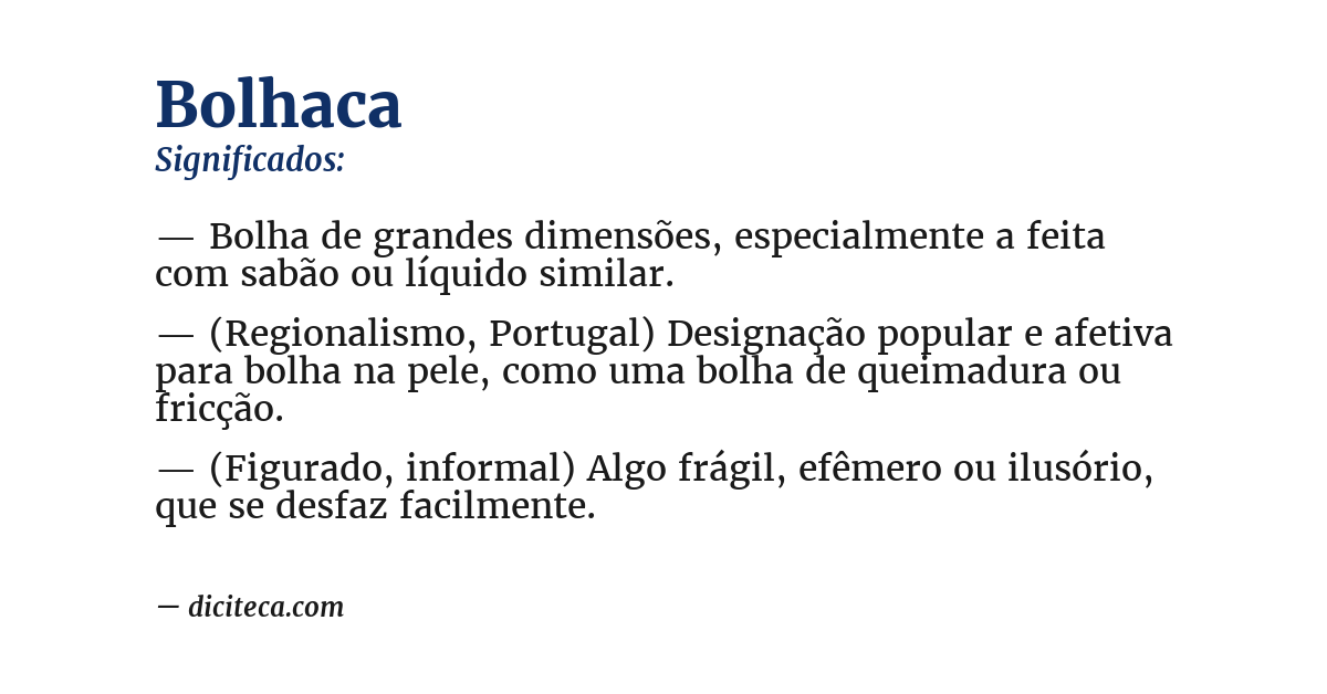 Significado de bolhaca