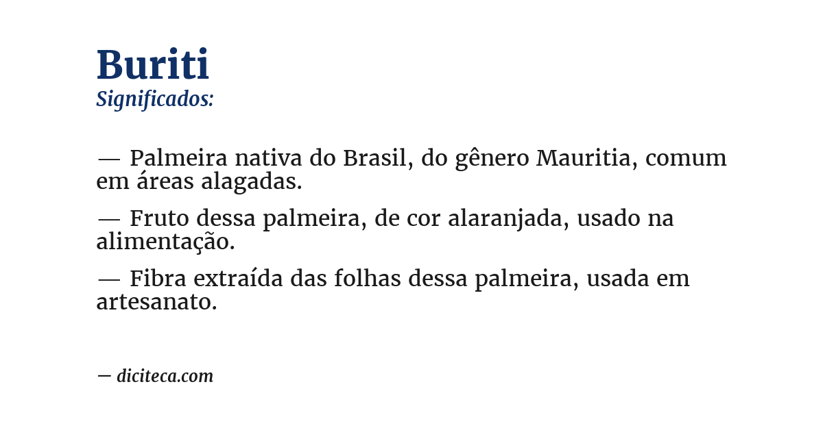 Significado de buriti
