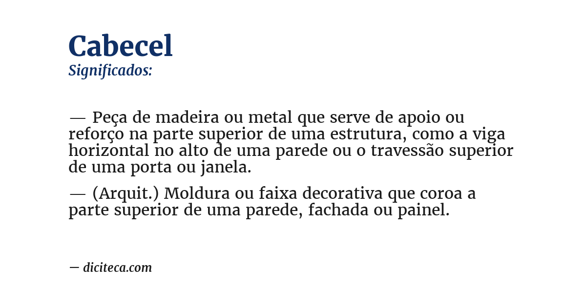 Significado de cabecel