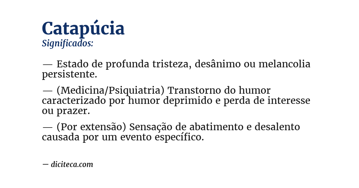 Significado de catapúcia