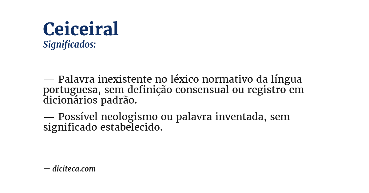 Significado de ceiceiral