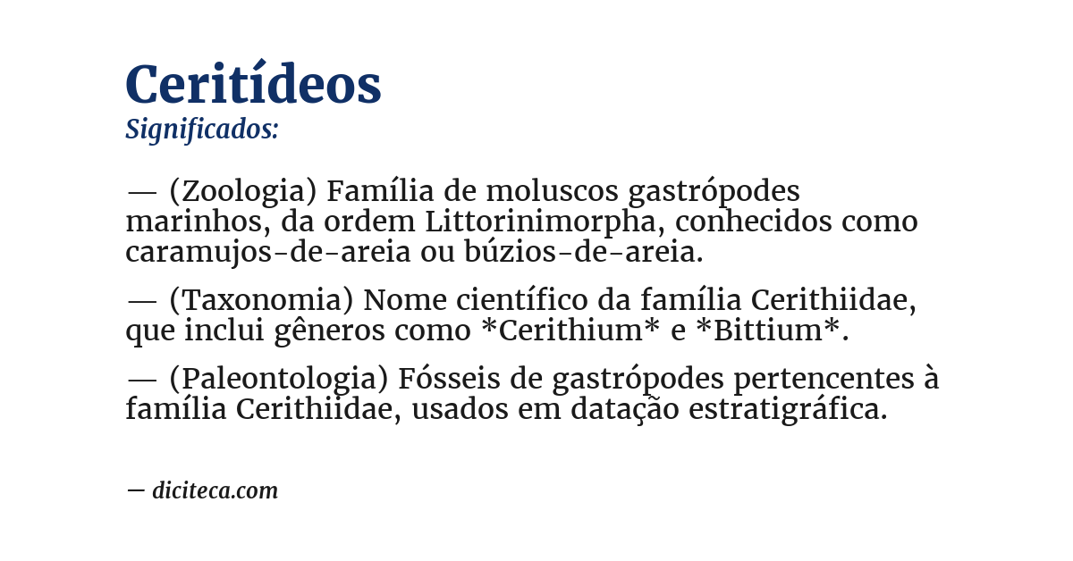 Significado de ceritídeos