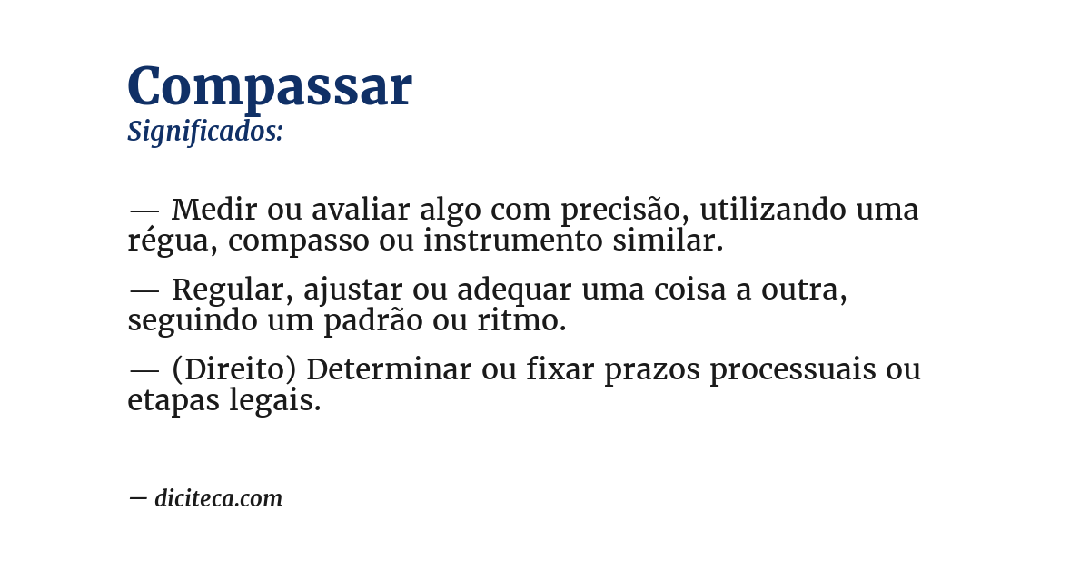 Significado de compassar