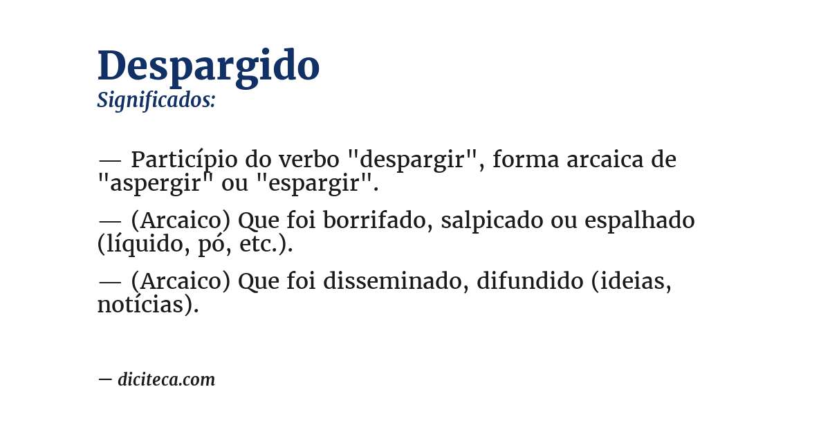 Significado de despargido