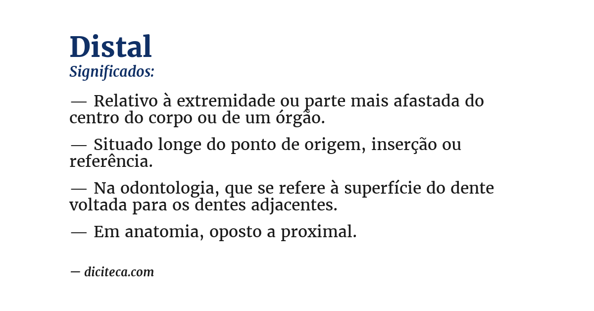 Significado de distal
