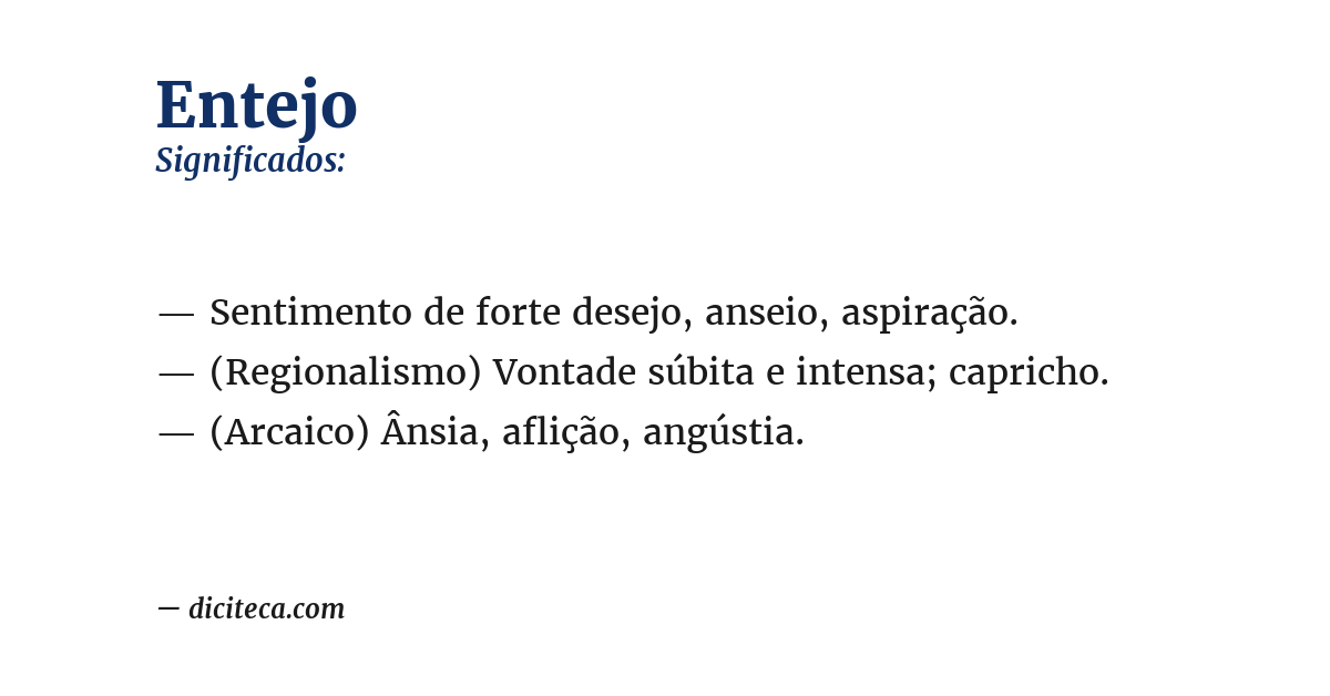 Significado de entejo