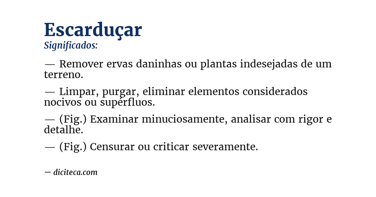 Significado de escarduçar