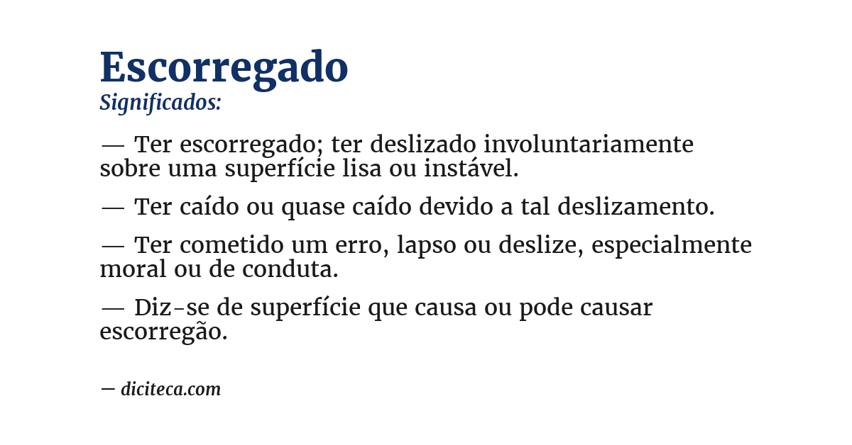 Significado de escorregado