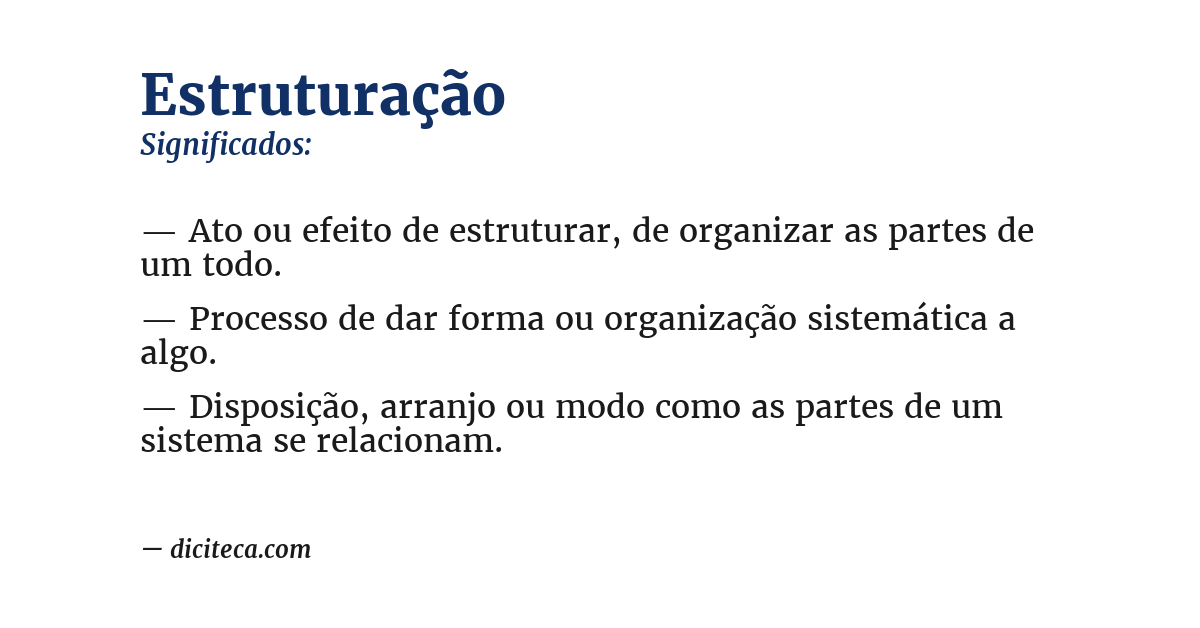 Significado de estruturação